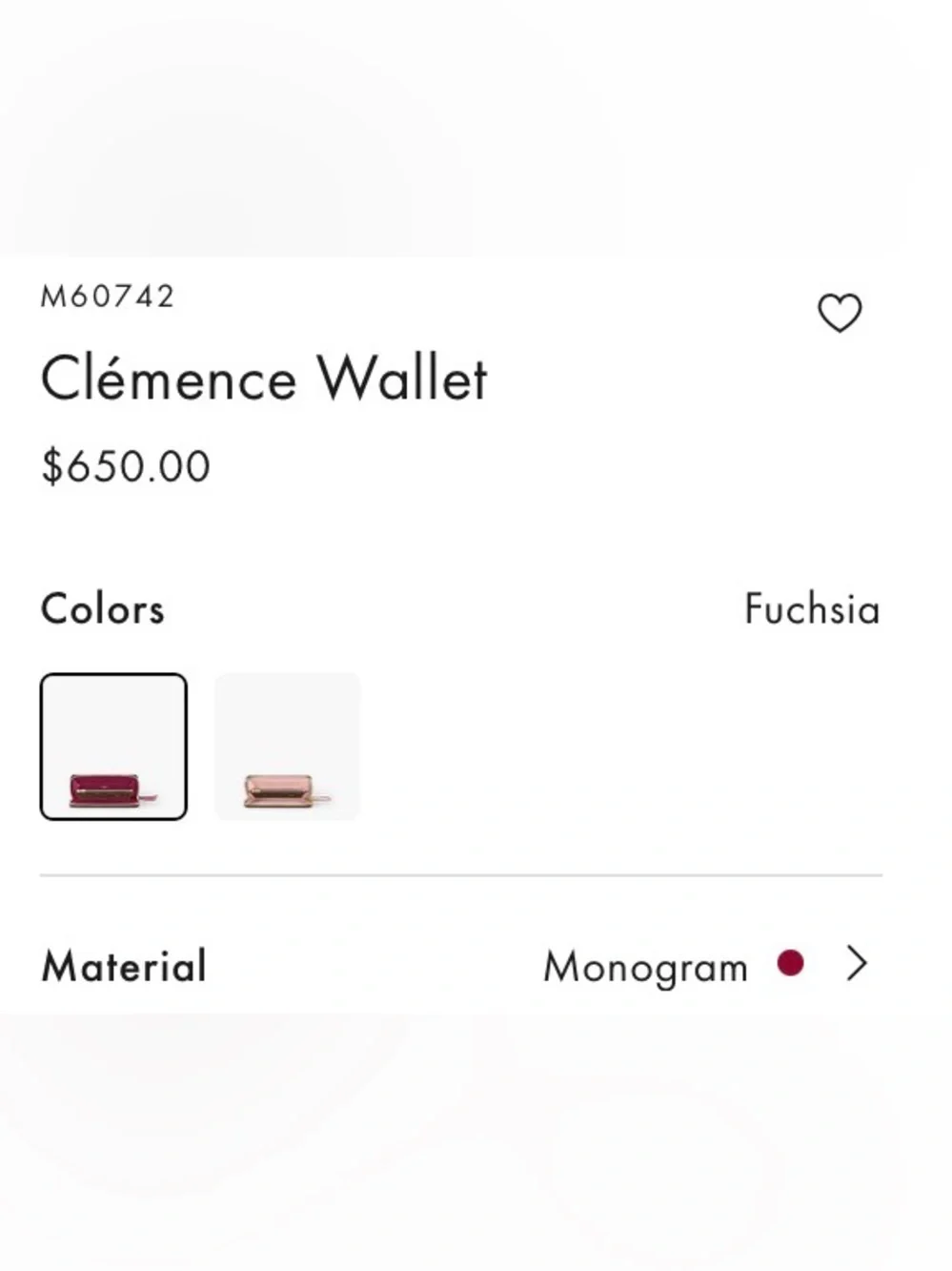 NIB~ Louis Vuitton Clemence Wallet